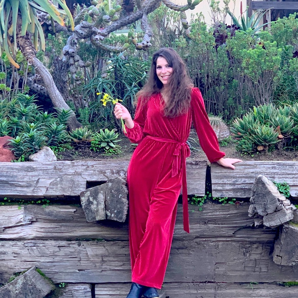 Beautiful red velvet romper - worn a handful of times for special occasions